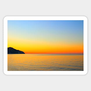 Sunset view from le Terrazze di Portonovo with axial color gradient sky Sticker